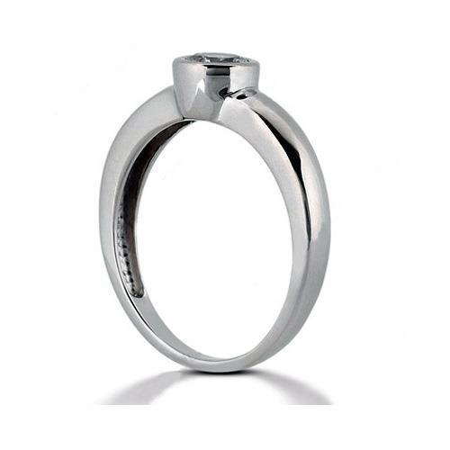 4.02 Carat Natural Earth Mined Diamond Solitaire Ring White Gold 14K