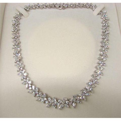 40 Ct Small Ladies Necklace Sparkling Real Diamonds New