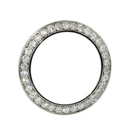 44 Mm 8 Carats Custom Round Real Diamond VVS1 Bezel To Fit Rolex Datejust Or Date Watch
