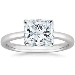 4 Carat Radiant Genuine Diamond Solitaire Ring