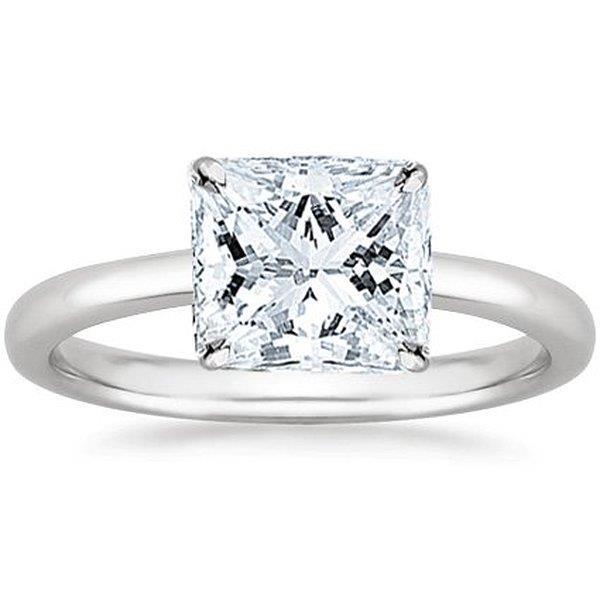 4 Carat Radiant Genuine Diamond Solitaire Ring