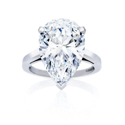 4 Carat Wedding Band Pear Real Natural Earth Mined Diamond Ring