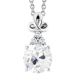4 Carats Ladies Genuine Natural Earth Mined Diamond Slide Pendant Old Miner Infinity Style Bail