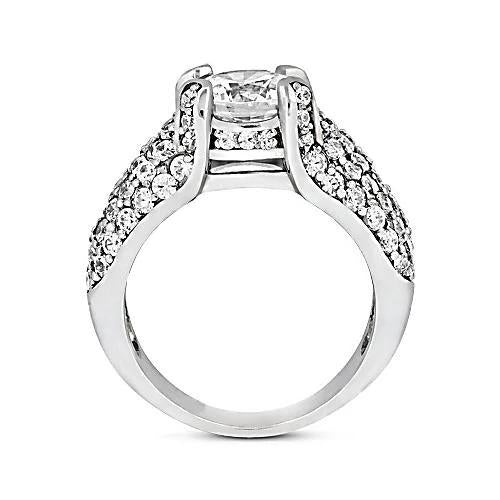 4 Carats Real Diamond White Gold 14K