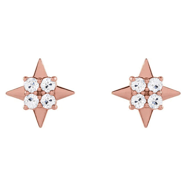 Brilliant Diamond Stud Earrings 0.50-ct 14 Karat Rose Gold – main view