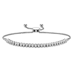 4 Carats White Gold Real Diamond Bracelet Women Jewelry