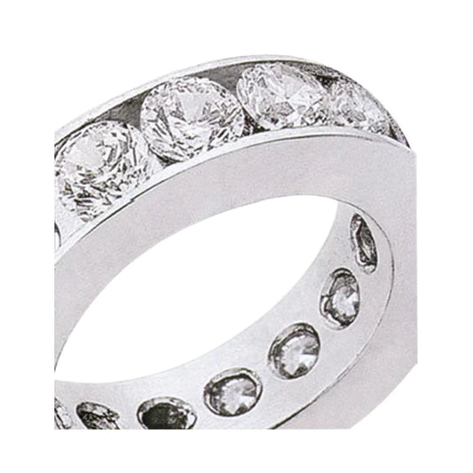 4 Carat Round Brilliant Lab Grown Diamonds Eternity Engagement Band New