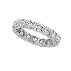 4 Carats Lab Grown Diamond Eternity Band 14K White Gold Jewelry New