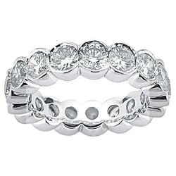 4 Carats Lab Grown Diamonds White Gold Eternity Engagement Band New
