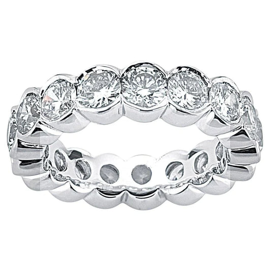 4 Carats Lab Grown Diamonds White Gold Eternity Engagement Band New