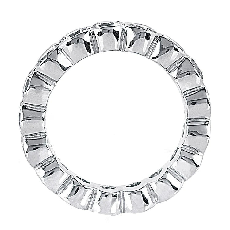 4 Carats Lab Grown Diamonds White Gold Eternity Engagement Band New