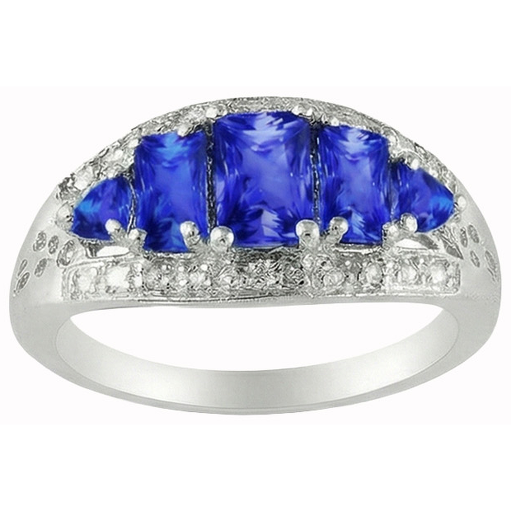 natural round sapphire 5.51ct ring side angle
