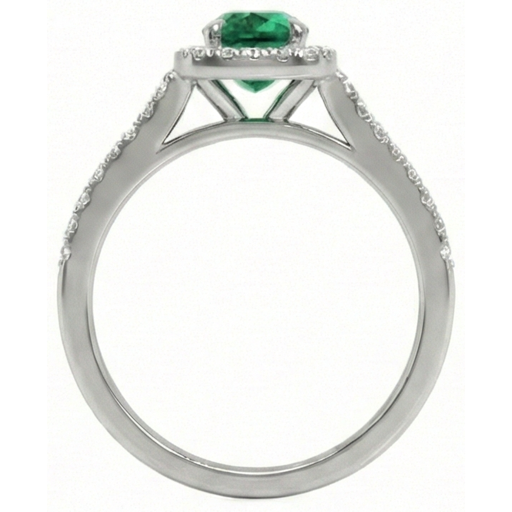 5.75 Ct Green Emerald And Natural Earth Mined Diamond ( Not Lab Grown )s Anniversary Ring White Gold 14K New
