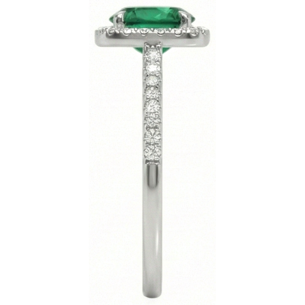 5.75 Ct Green Emerald And Natural Earth Mined Diamond ( Not Lab Grown )s Anniversary Ring White Gold 14K New
