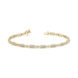 14K Yellow Gold Chain Bracelet with Fine Diamond – 5.12 ct