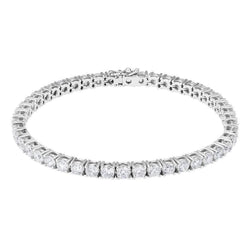 5.40 Carats Brilliant Cut Natural Diamonds Tennis Bracelet White Gold 14K