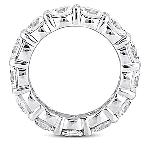 5.85 Carats Women's Real Diamond Eternity Wedding Band White Gold 14K