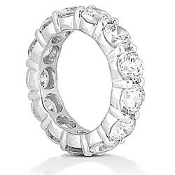5.85 Carats Women's Lab Grown Diamond Eternity Wedding Band White Gold 14K