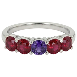 Natural Ruby Eternity Band 1.50ct - White Gold 14K