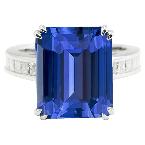5 Carat Ceylon Emerald Sapphire Diamond Ring