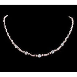 5 Carat Genuine Diamonds Yard Necklace Pendant Rose Gold 14K
