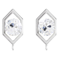 2.50 ct Diamond Earrings in 14K White Gold