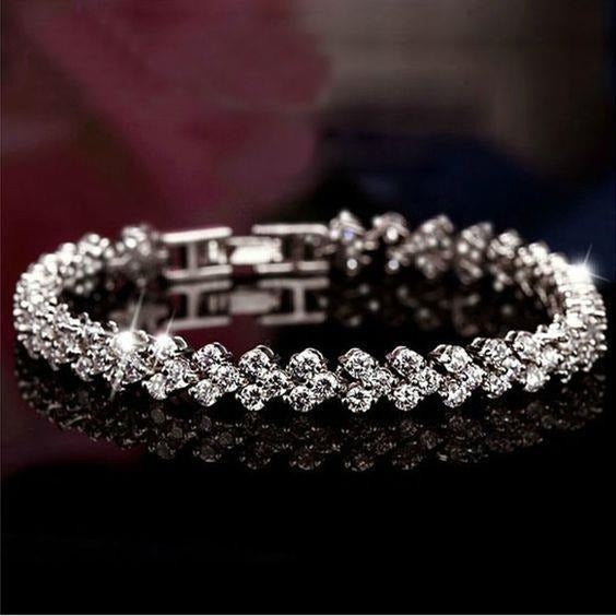 5 Carats Sparkling Real Round Cut Diamonds Tennis Bracelet Gold White 14K