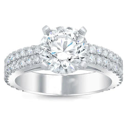 5 Ct Brilliant Cut Natural Diamonds Engagement Ring White Gold