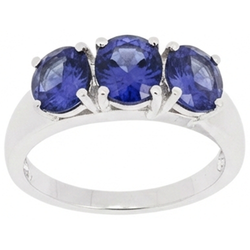 Natural Tanzanite Ring 6ct - White Gold 14K
