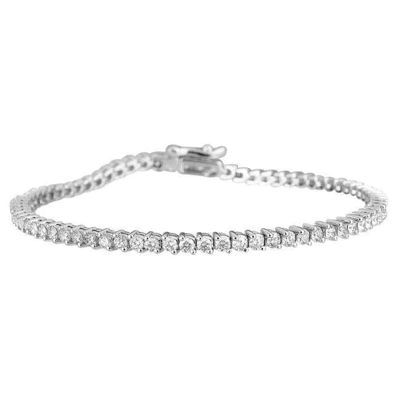 6.30 Carats Small Round Cut Real Diamonds Lady Bracelet