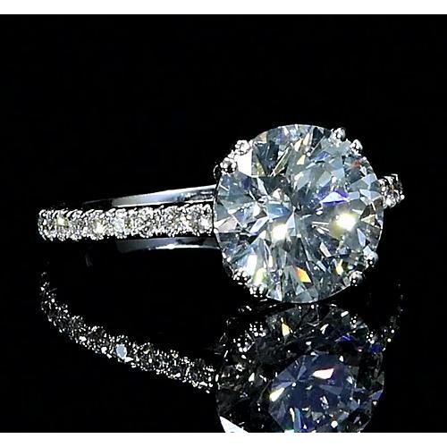 6.50 Carats Women Real Diamond Ring Solitaire