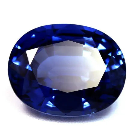Oval Blue Sapphire ring in Gold – main view