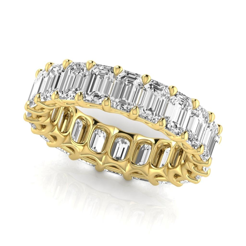 Brilliant Diamond Eternity Band 0.33 ct 14 Karat Yellow Gold – side view