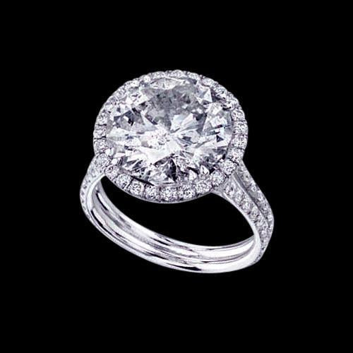 6.75 Ct. Natural Diamonds Fancy Ring Halo Jewelry Engagement Anniversary WG