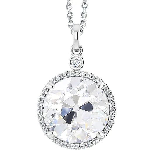 6 Carat Elegant Real Diamond Pendant Necklace