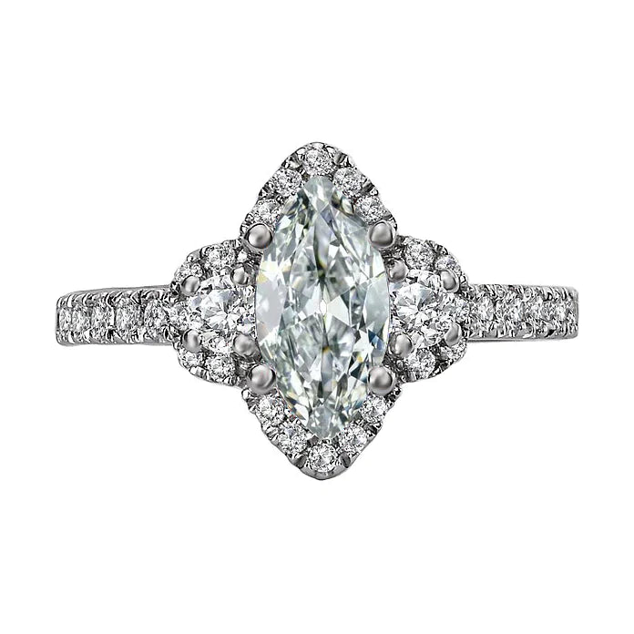 6 Carat Marquise Natural Diamond Engagement Ring
