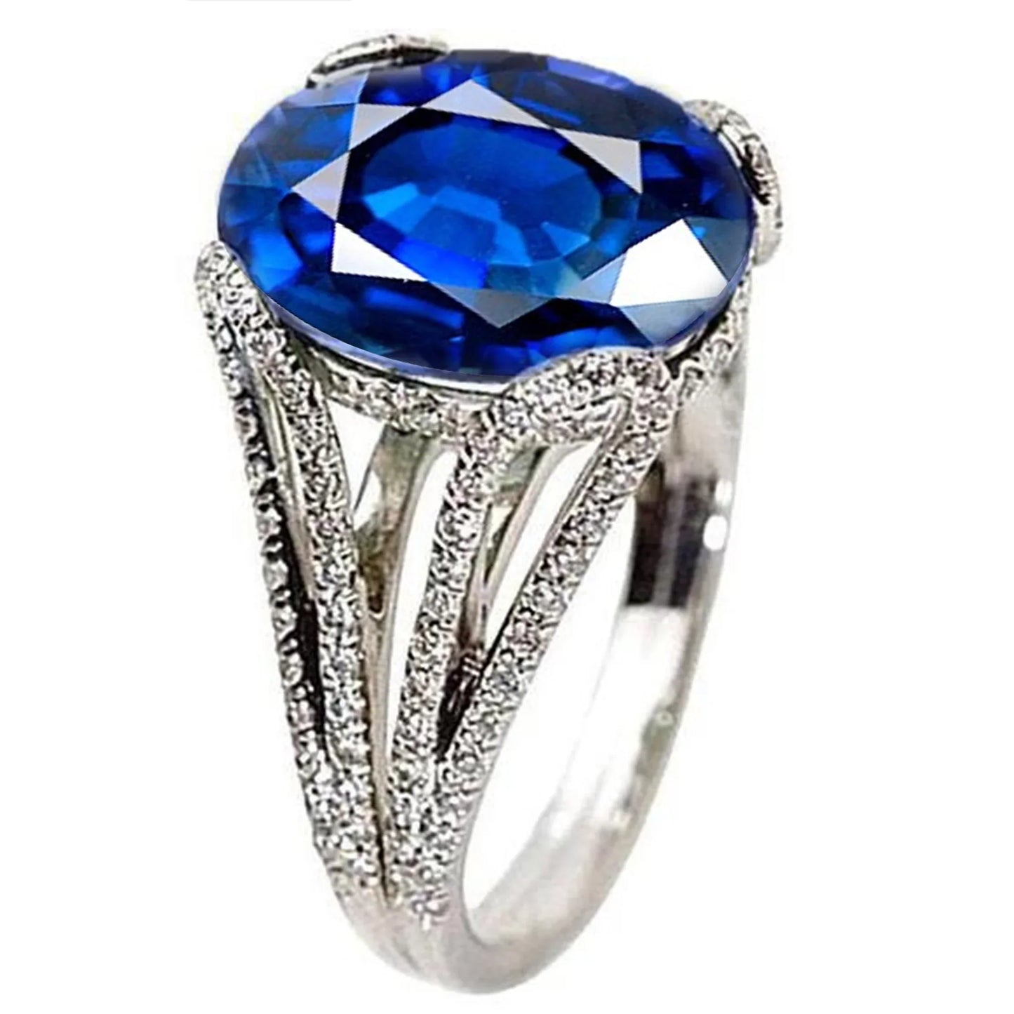 6 Carat Women's Sapphire Engagement Ring