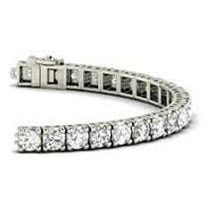 6 Carats Gorgeous Round Cut Real Diamond Tennis Bracelet White Gold Jewelry