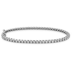 6 Carats Prong Set Genuine Round Cut Diamonds Tennis Bracelet White Gold