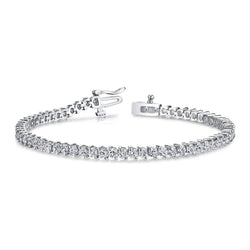 6 Carats Round Genuine Natural Earth Mined Diamond Tennis Bracelet Lady Jewelry