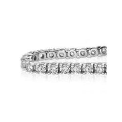 6 Carats Women Bracelet Round Cut Natural Diamonds White Gold