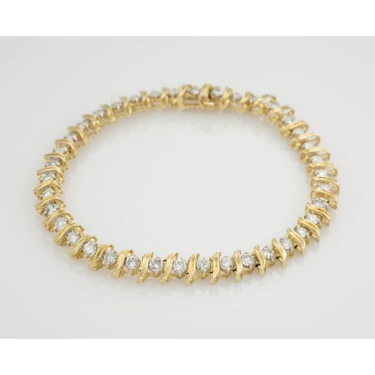 6 Ct Genuine Round Cut Diamond Tennis Bracelet White Gold 14K New Jewelry