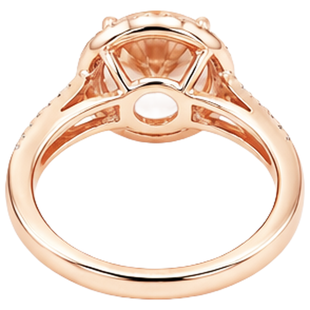 6ct Morganite Cocktail Halo Ring