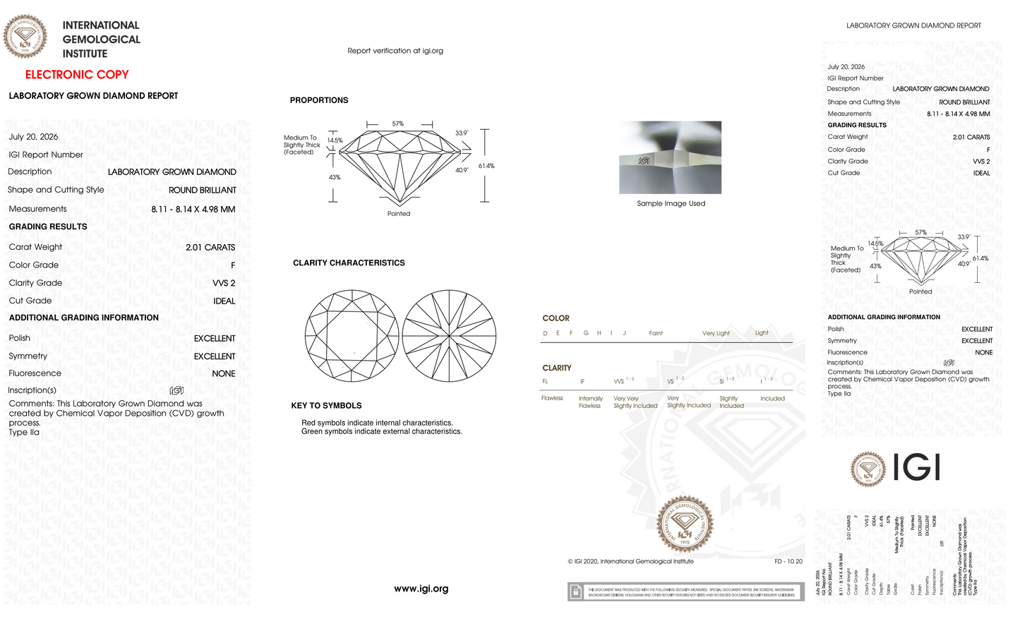 2 Carat Natural Earth Mined Diamond Solitaire Engagement Ring