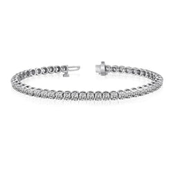 7.20 Carats Round Lab Grown Diamond Tennis Bracelet White Gold Jewelry