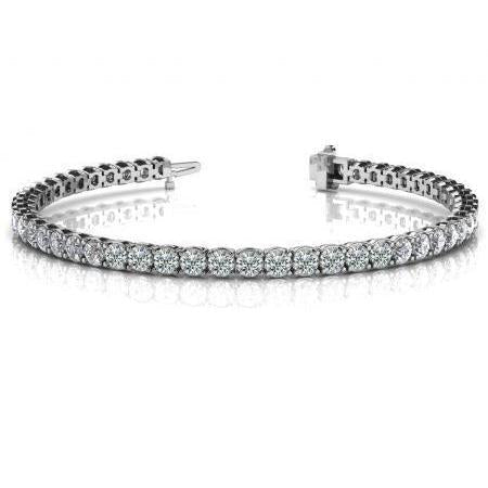 7.50 Carats Round Natural Diamond Tennis Bracelet White Gold 14K Jewelry New