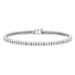 7.50 Carat Princess Lab Grown Diamonds Tennis Bracelet White Gold