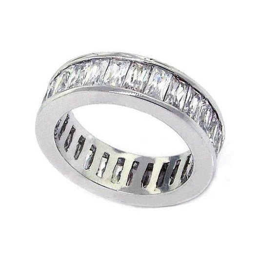 7.50 Carats Channel Set Radiant Cut Lab Grown Diamond Eternity Engagement Band