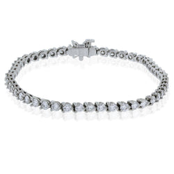 7.50 Carats Tennis Lab Grown Diamond Bracelet White Gold 14K