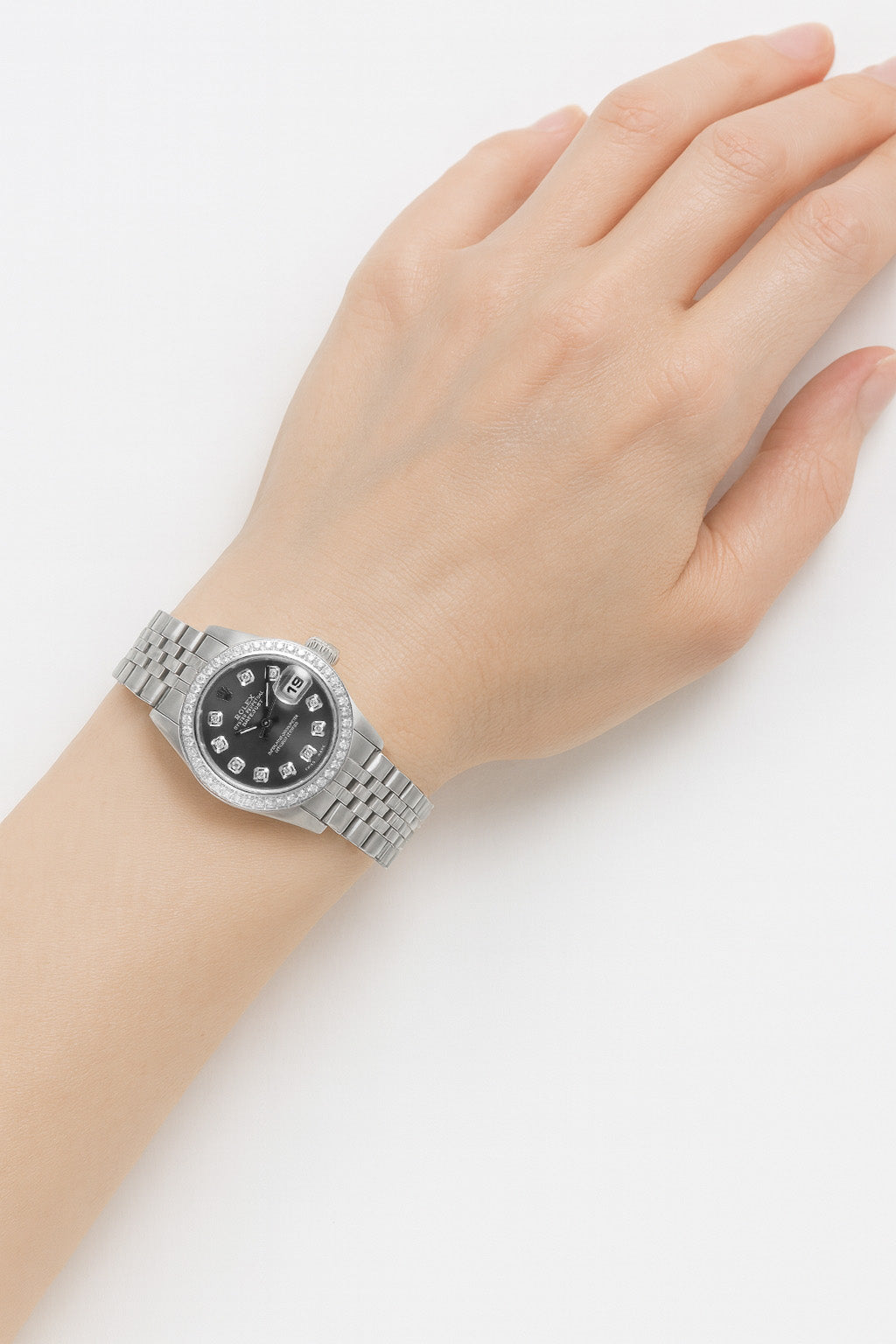 Rolex Datejust 26 mm Gray Diamond Dial Stainless Steel Watch